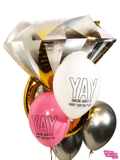 YAY Someone Wants to Marry Your Crazy Ass Bachelorette Party Balloons | 100% Biodegradable Latex