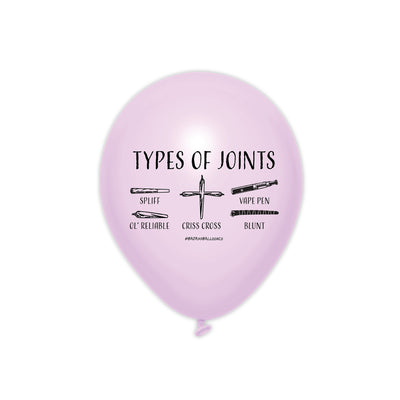 Types of Joints Cannabis Party Balloon