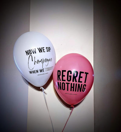 Regret Nothing Bachelor & Birthday Badass Balloons | Natural Latex 100% Biodegradable