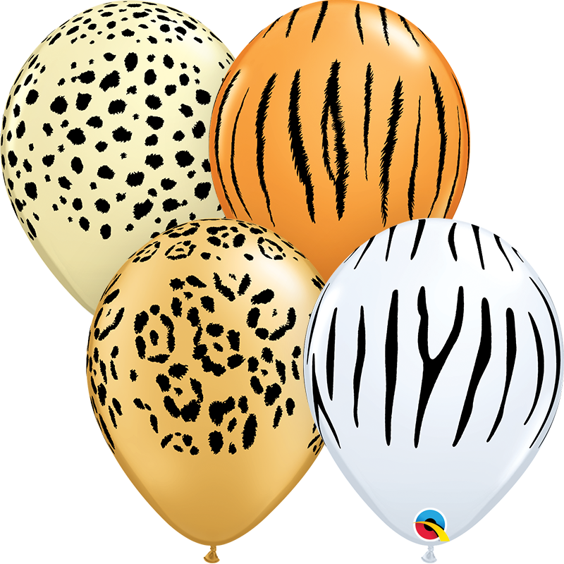 Neutral Jungle theme Printed balloons