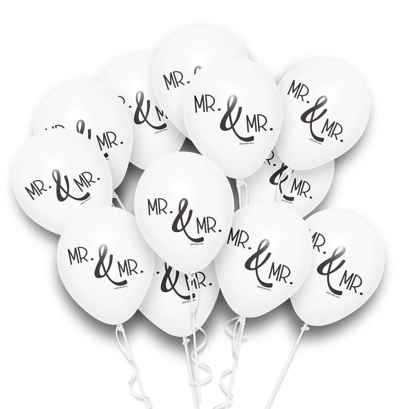 Mr. and Mr. Badass Wedding Balloons - 12 pack