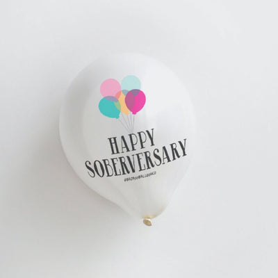 Happy Soberversary Sobriety Milestone Balloons