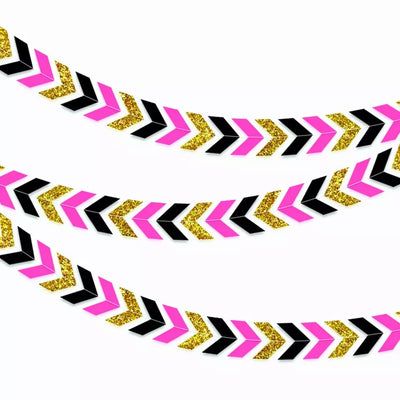 Chevron style paper Party banner and bunting