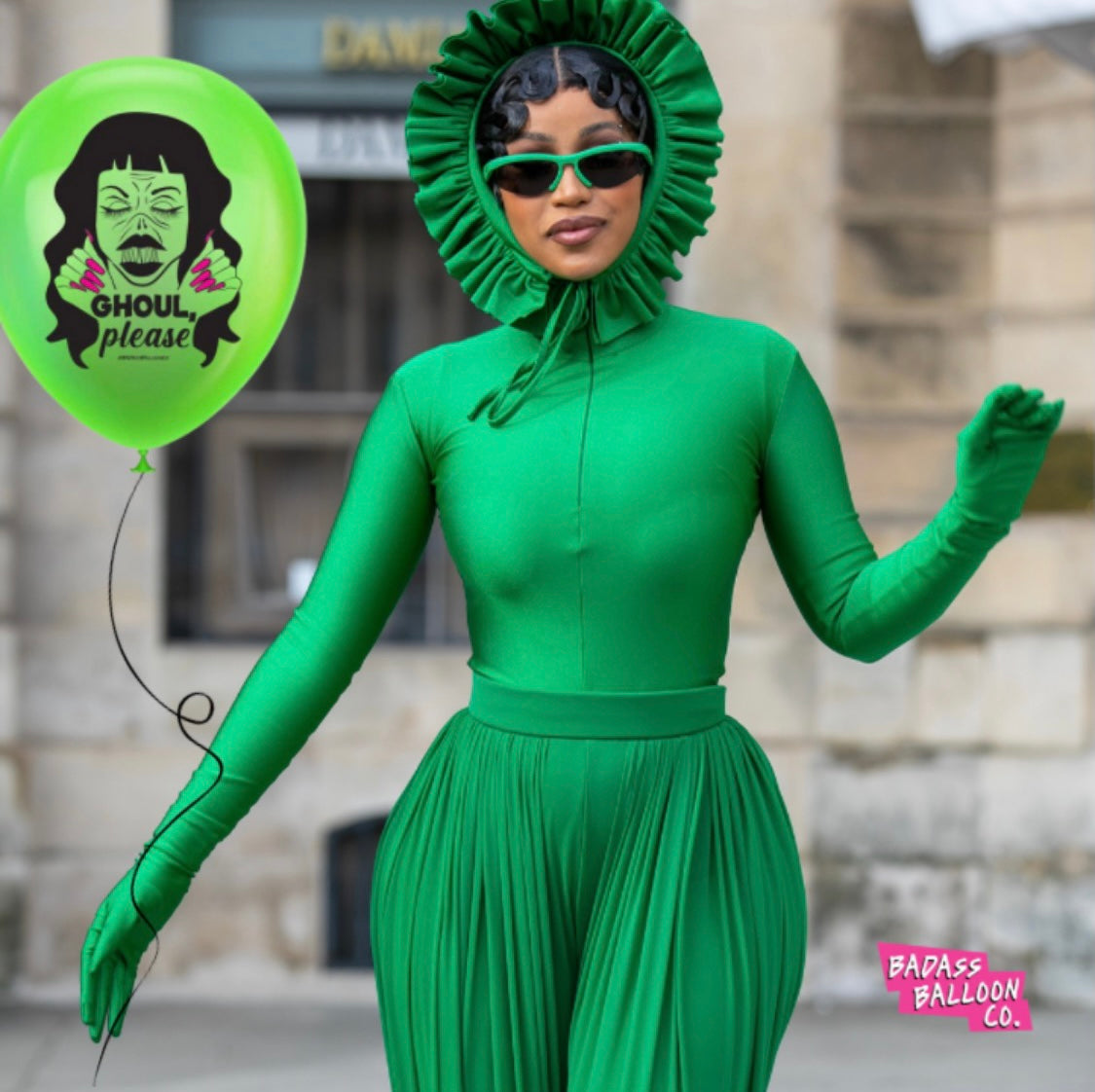 Ghoul Please | Neon Green Halloween Badass Balloons™