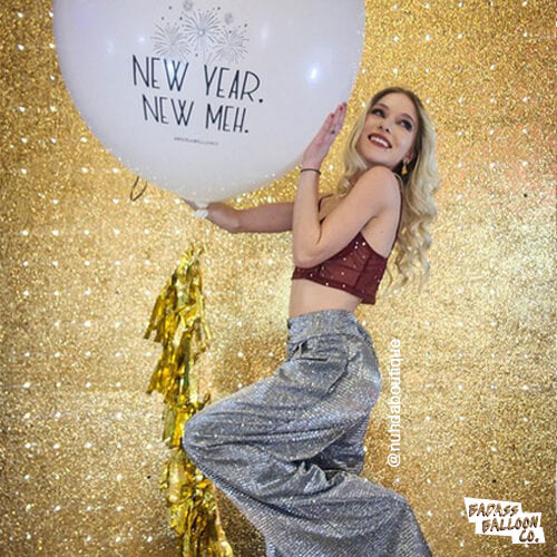 New Year. New Meh. | Badass Jumbo and Chrome Balloon Bouquet | New Year Decoration