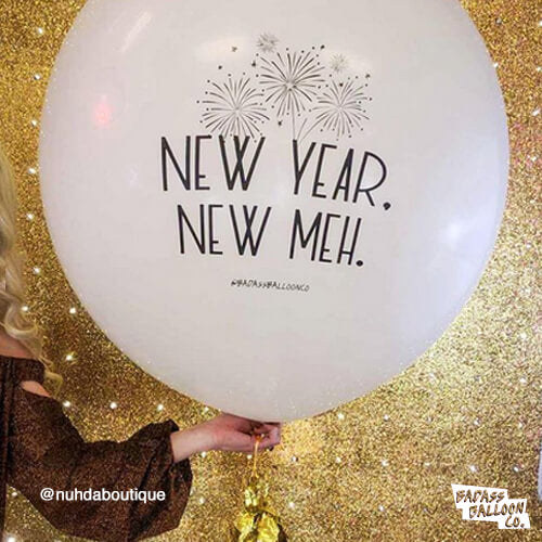 New Year. New Meh. | Badass Jumbo and Chrome Balloon Bouquet | New Year Decoration