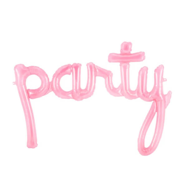 party script pink balloon