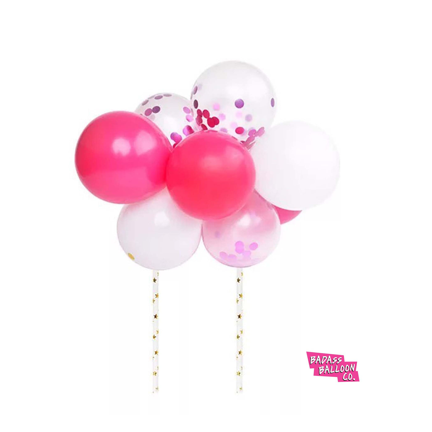 Hot Pink Cake Topper Mini Balloon Garland