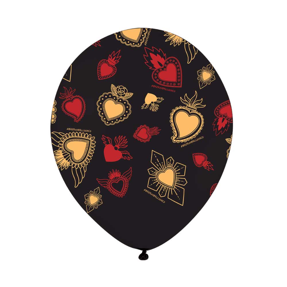 Mexican Sacred Hearts (Milagros) - Dia De Los Muertos Balloons | Day of the Death Balloons