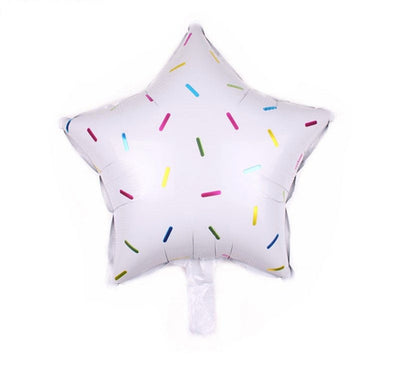 White Star with Sprinkles Star Shape